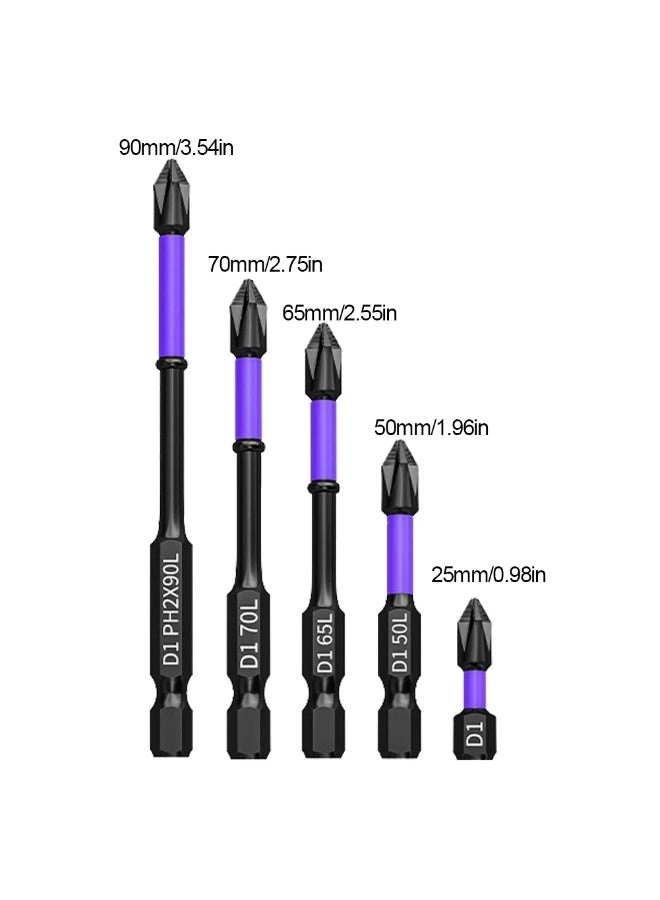 Chabeia Cross Screwdriver Bits - D1 Magnetic 5 pcs