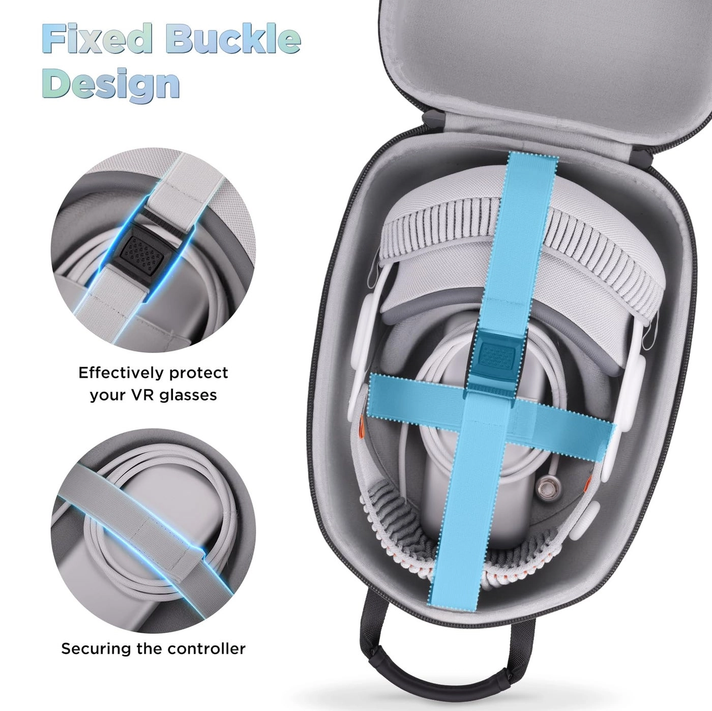 Hard Carrying Case - Compatible with Meta Quest 3S, Quest 3, Quest 2, Vision Pro