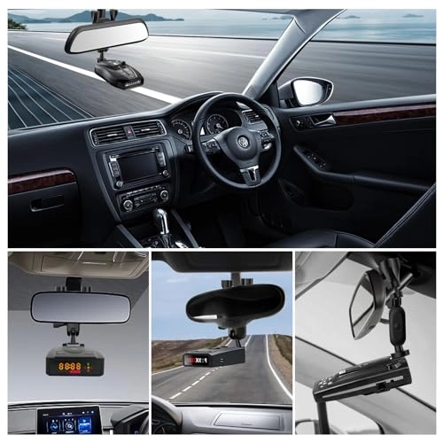 Radar Detector Mount - Rear View Mirror Black