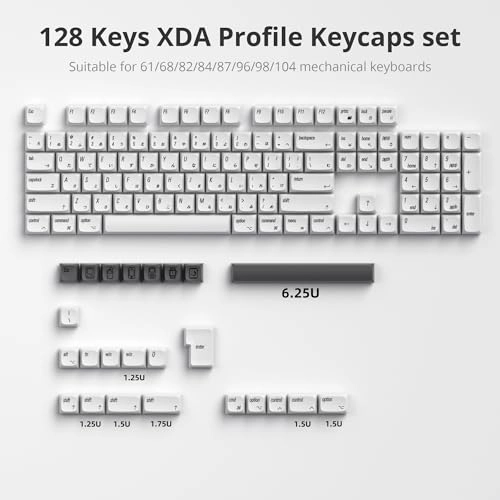 128-Key XDA Keycap Set - US Wired