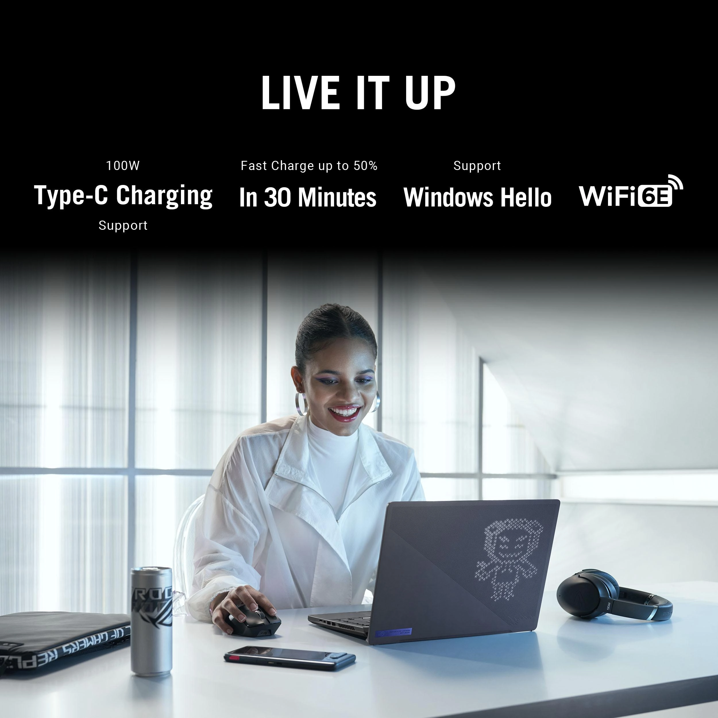 ROG Zephyrus G14 GA402RJ-L8170W - 14'' Ryzen 7-6800HS 16GB DDR5 1TB SSD