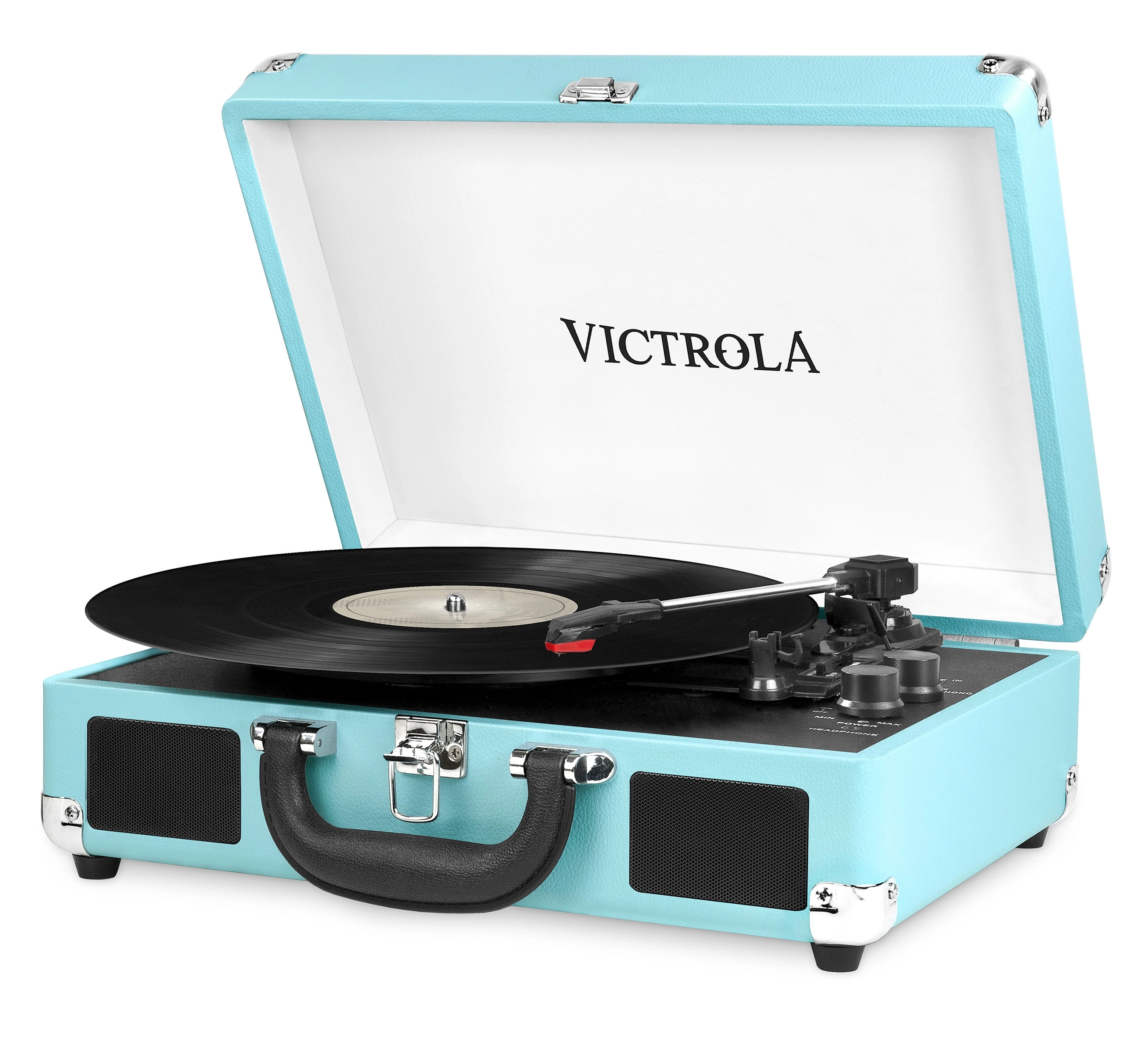 Cavo Group Vintage Bluetooth Record Player - Portable Suitcase 3-Speed Built-in Stereo Speakers