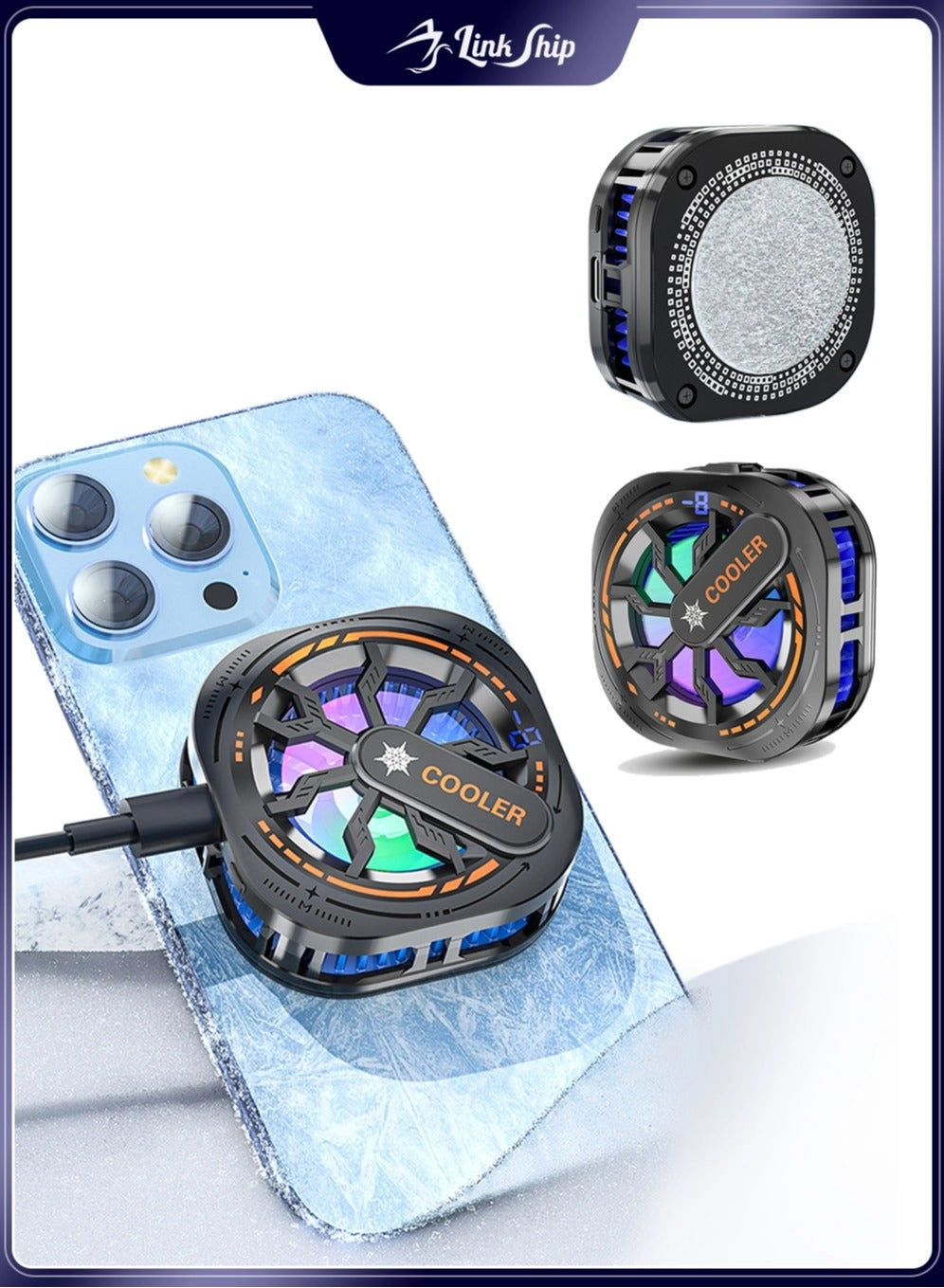 linkship Mobile Phone Cooler - 5-Second Instant Cooling Magnetic Clip-On