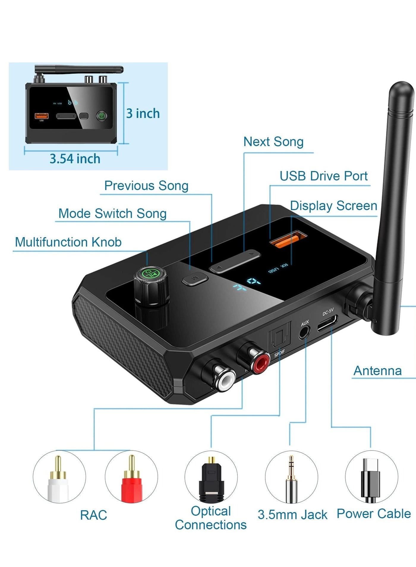 Bluetooth 5.1 Receiver for Home Stereo 5.1