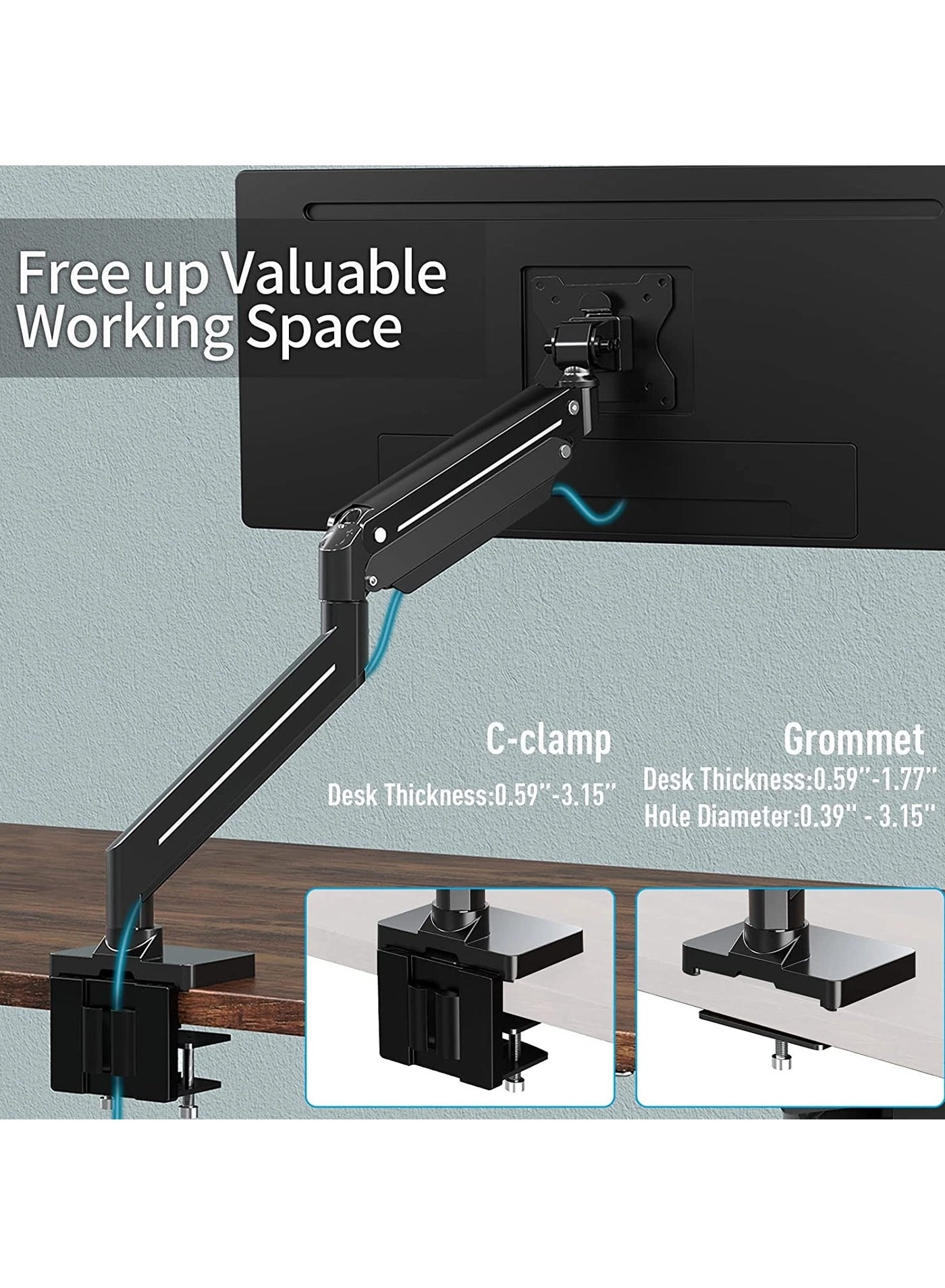 Monitor Mount Stand - 32 in 75x75mm or 100x100mm