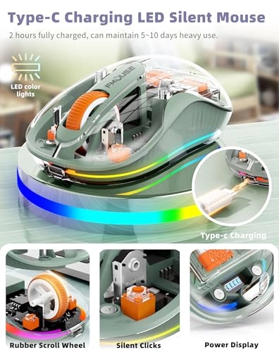 Transparent RGB Tri-Mode Mouse - Wireless