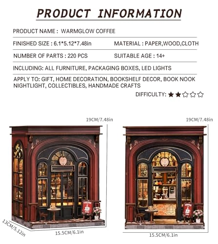 Book Nook Kit - Animal, Beach, Christmas, Fantasy, Floral, Forest, Halloween, Movie, Music, Princess 1:24