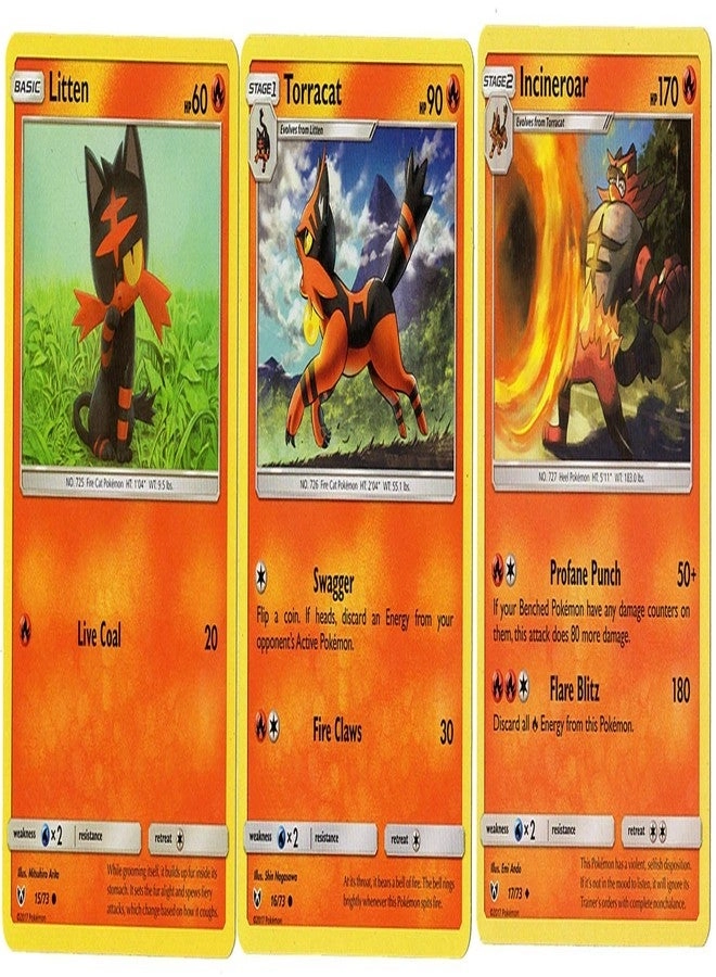 Pokémon Incineroar 17/73 + Torracat Litten