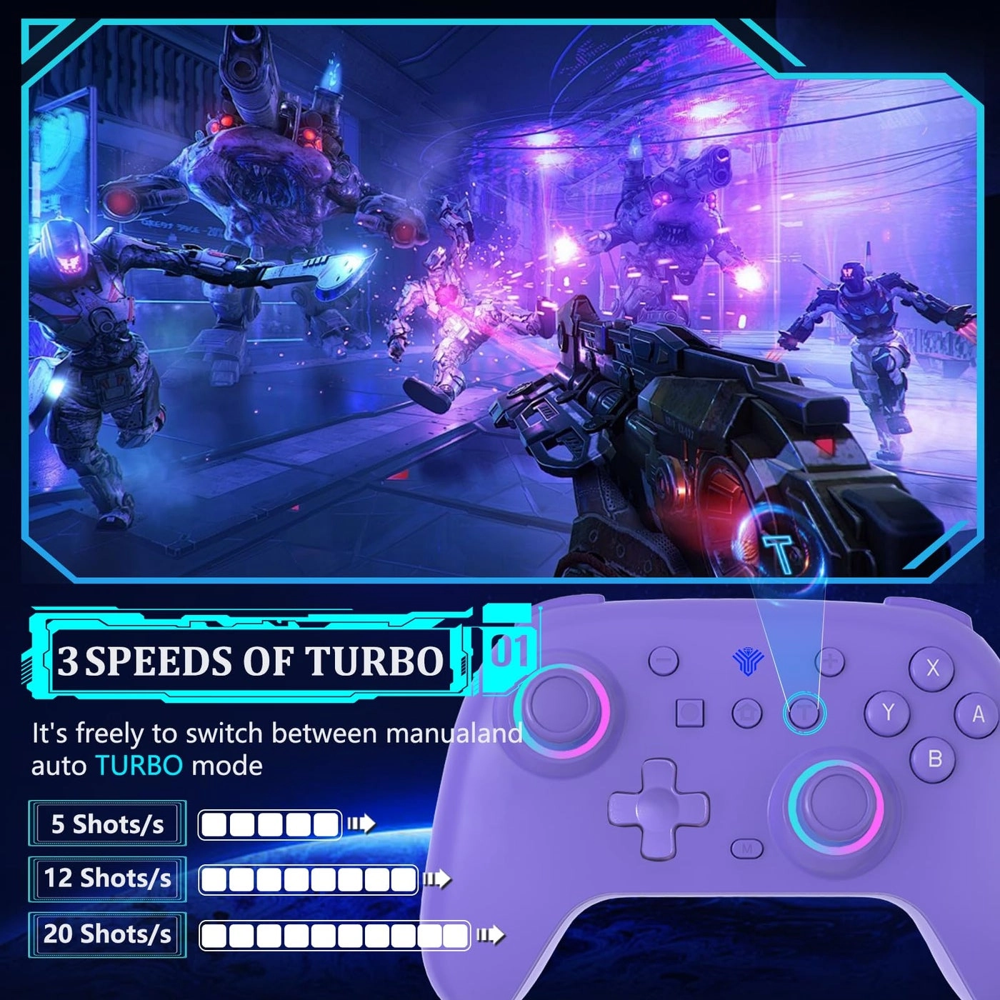 Switch Controller - Purple Nintendo Switch