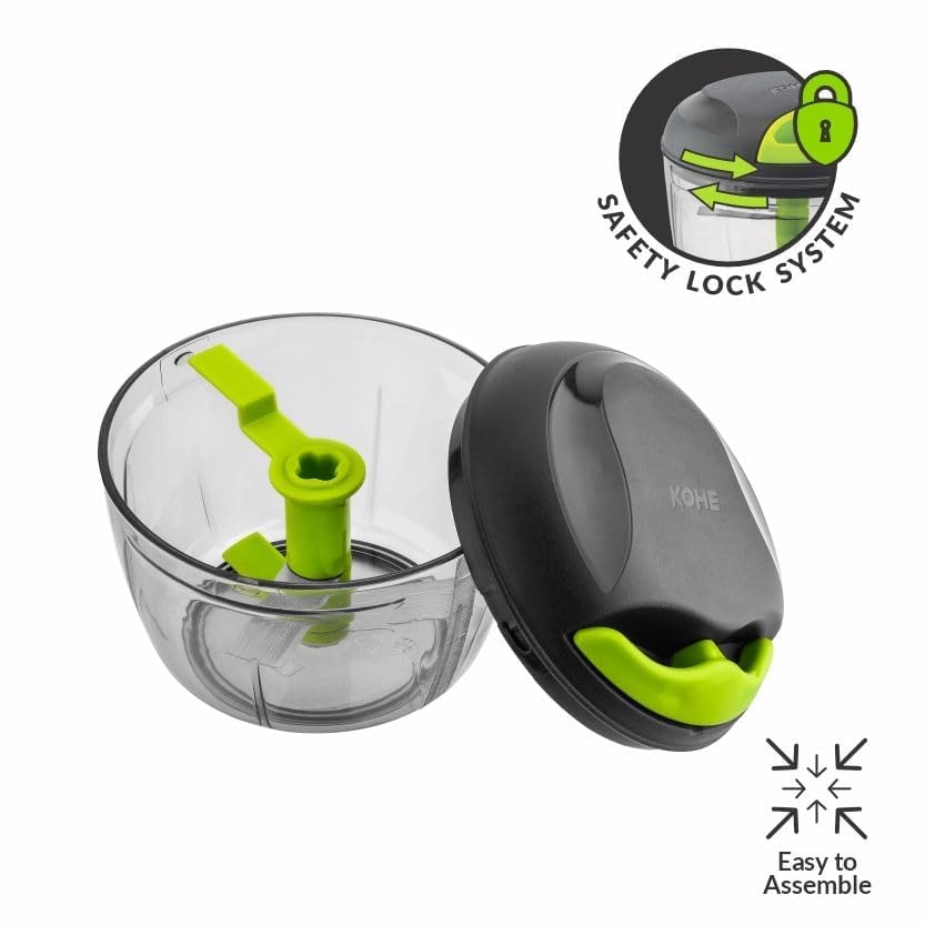 Manual Food Chopper - 400 ml 2 blades