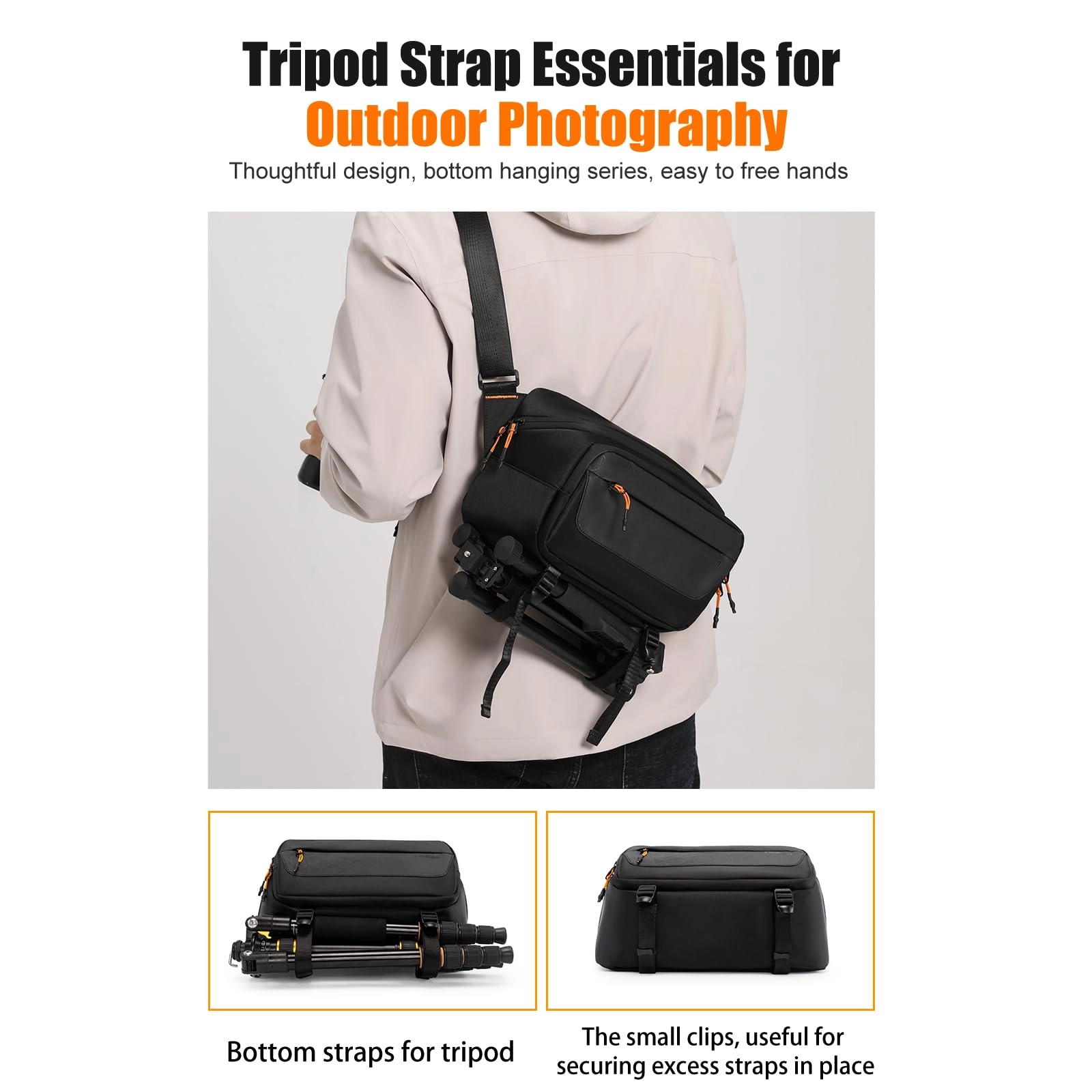 Camera Sling Bag - 38.5L x 15.5W x 21.5H centimetres Canon Nikon Sony Fuji DSLR/SLR/Mirrorless camera bag