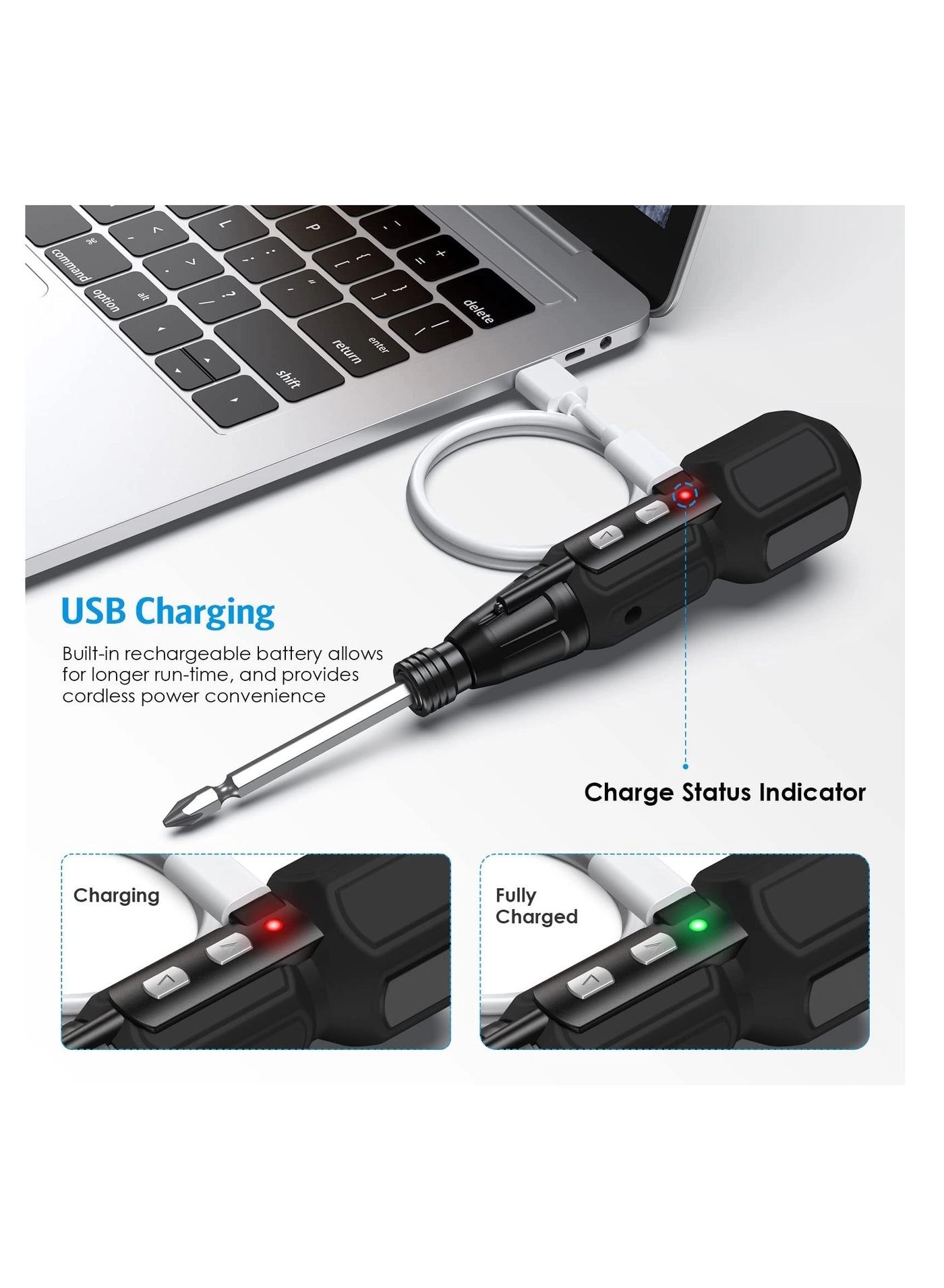 Electric Screwdriver - Cordless USB Rechargeable