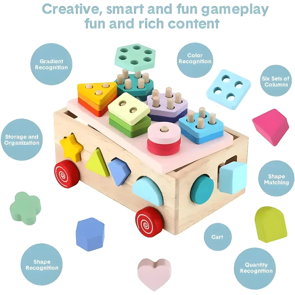 2-In-1 Shape Color Sorting Cart - 18 months & above