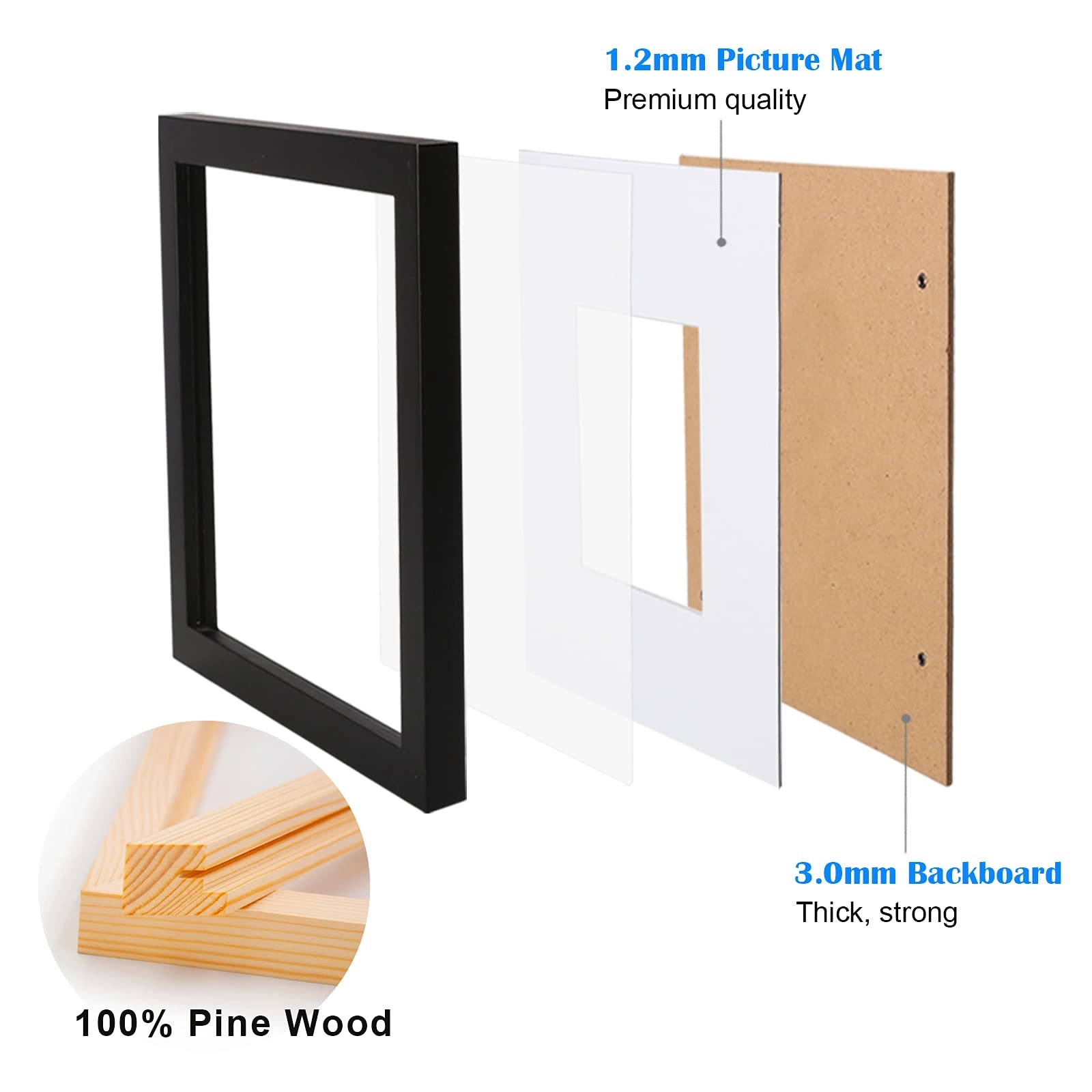 Collage Picture Frame - 8x8 Set