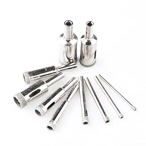 Diamond Drill Bit - 10Pcs Carbon Steel 3-18mm