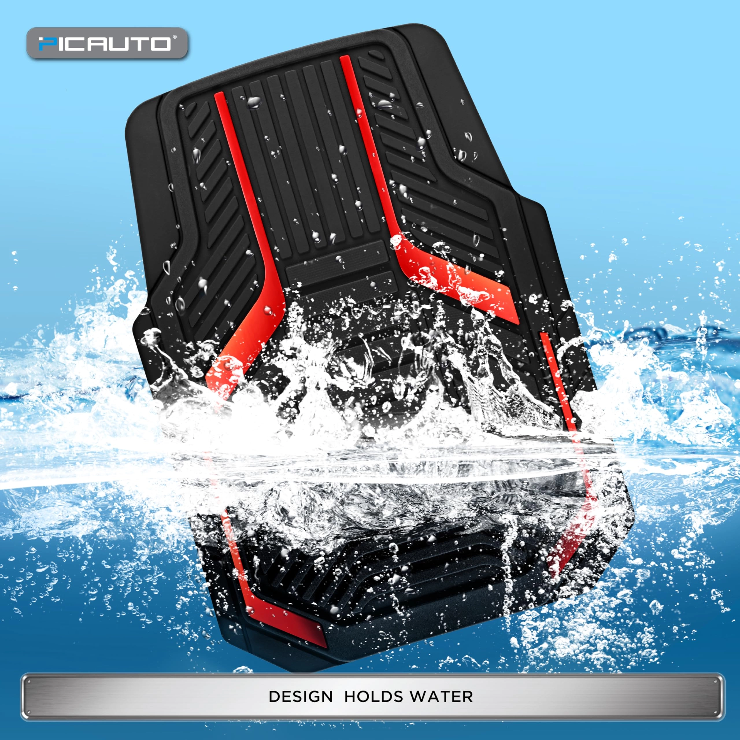 Heavy Duty Rubber Floor Mats - Pink Universal Fit