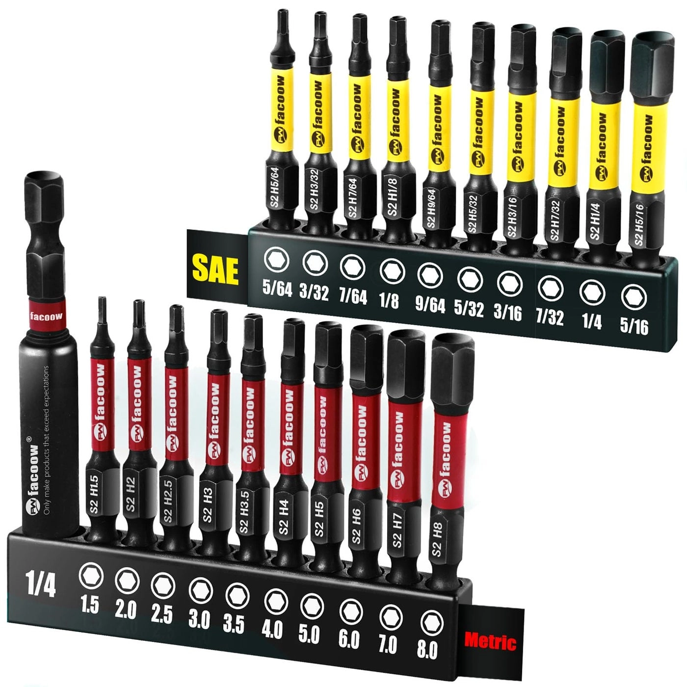 Facoow Impact Hex Bit Set - 21PCS