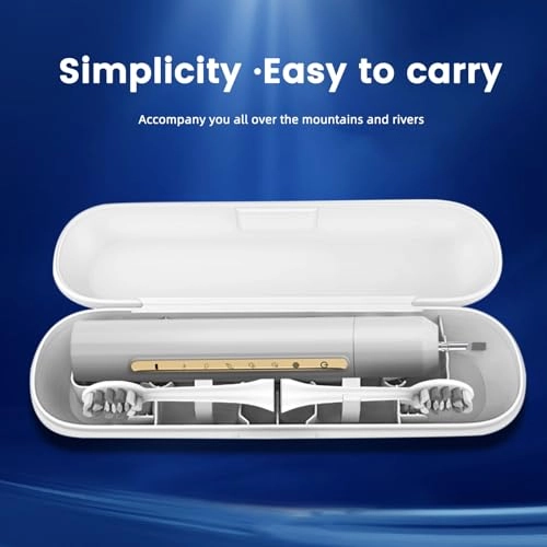 Sonic Electric Toothbrush - 10 Brush Heads 30-Day Battery 5 Modes