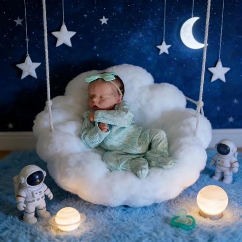 Reborn Baby Doll - 18 Inch Silicone Girl Sleeping Ages 3+