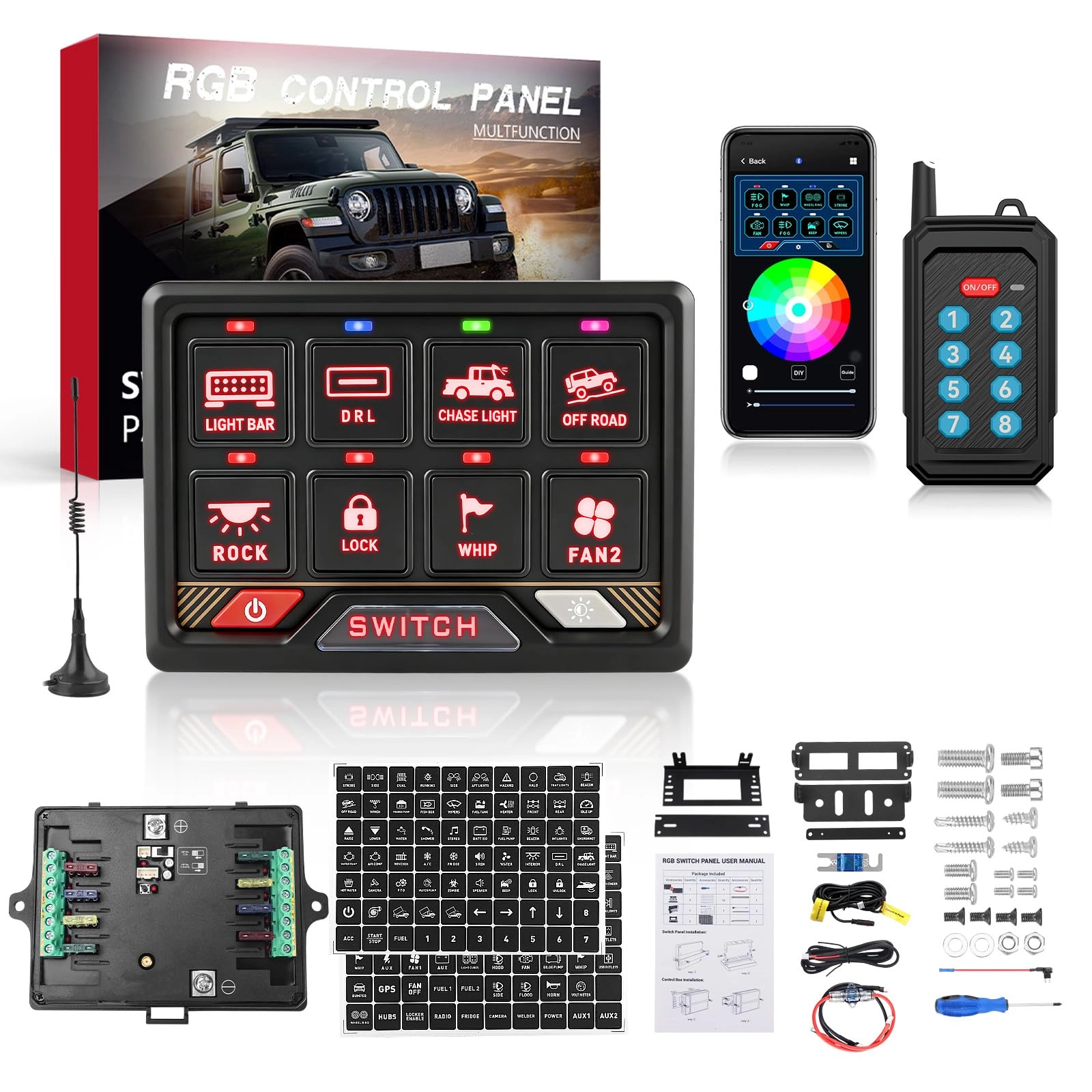 RGB Switch Panel - APP Control Bluetooth Dimmable