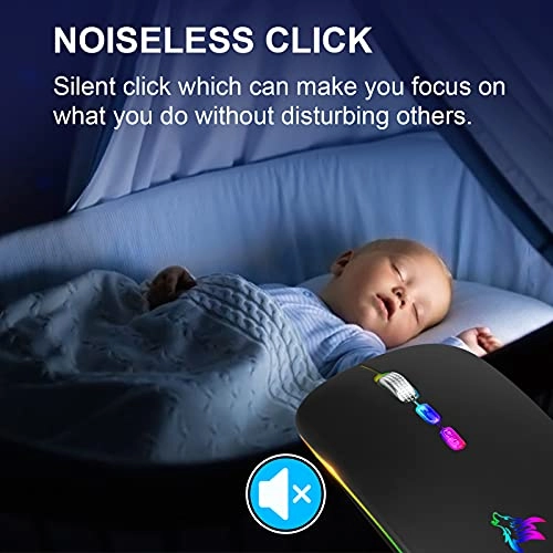 LED Slim Rechargeable Mouse - Wireless