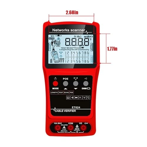 Network Cable Tester - 3in1 Multimeter Visual Fault Locator