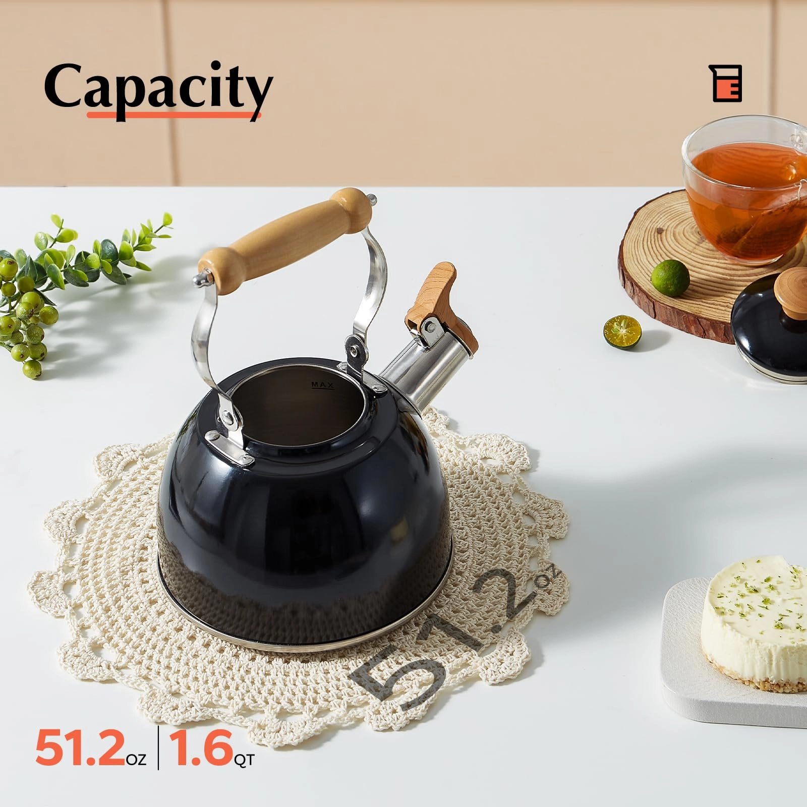 Tea Kettle - Stainless Steel 1.5 Quarts