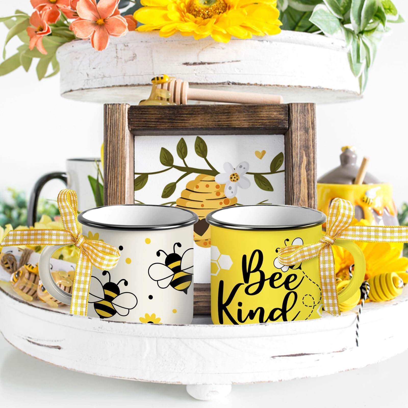 Bumble Bee Themed Mini Coffee Mug - 3 pcs