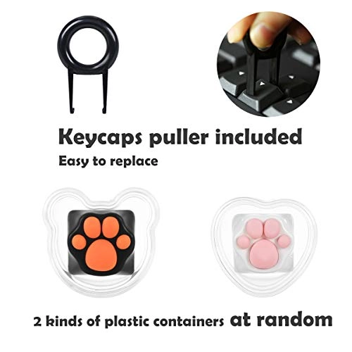 Cat Paw Keycaps - 2 Pack Pink + White