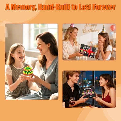 Flower Succulent Building Blocks Set - 1001 pcs Botanical