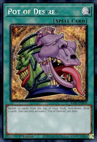Pot of Desires - RA01-EN056 Platinum Secret Rare 1st Edition
