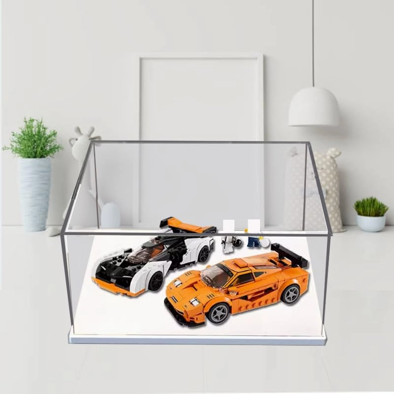 Clear Acrylic Display Case - 76918 White Bottom