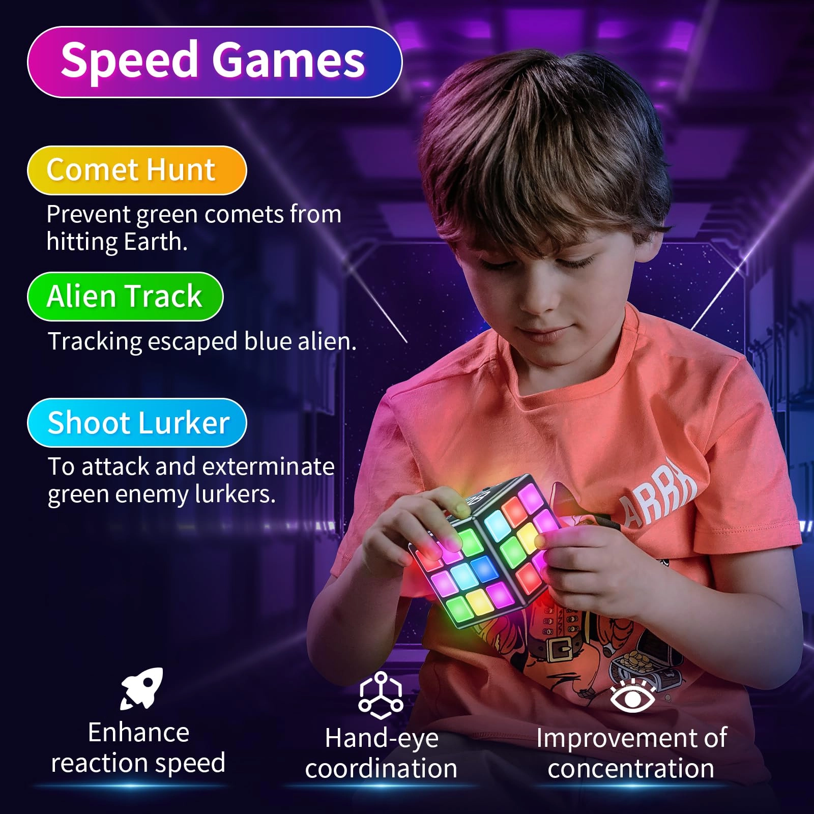 Puzzle Cube - 15-in-1 Score Screen Black