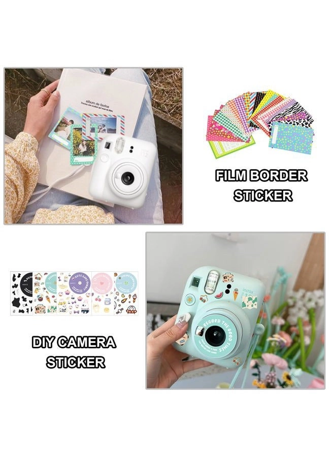 Camera Case + Mini Picture Album + Colorful Mini Frames + Color Filter + DIY Stickers + Funny Border Sticker + Refrigerator Magnet Frames