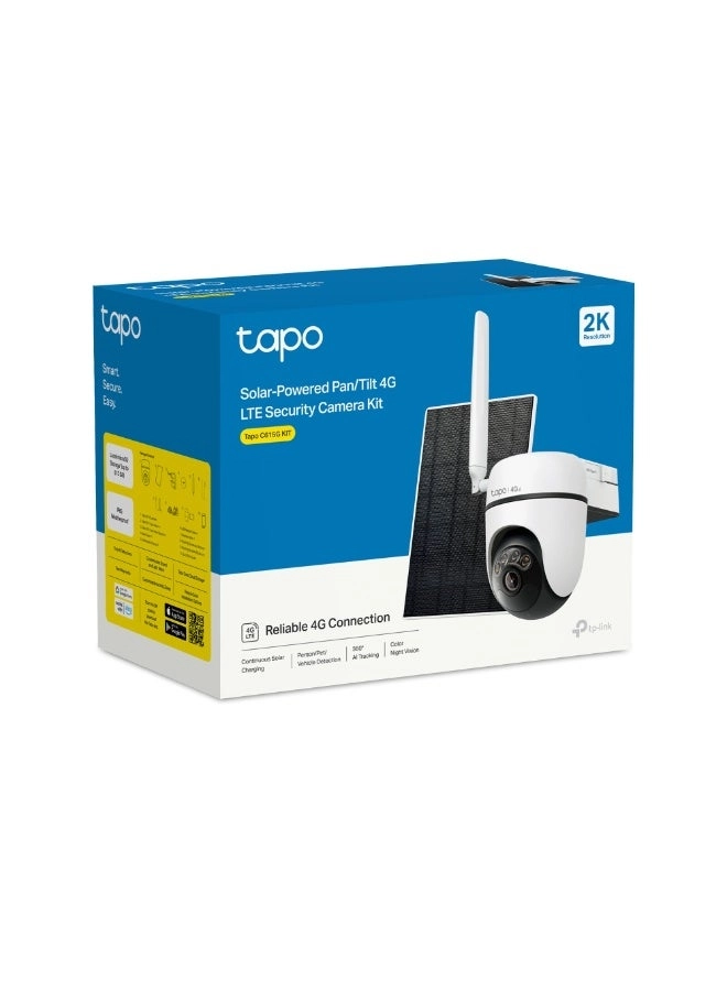 Tapo C615G - Solar-Powered Pan/Tilt 4G LTE Security Camera Kit