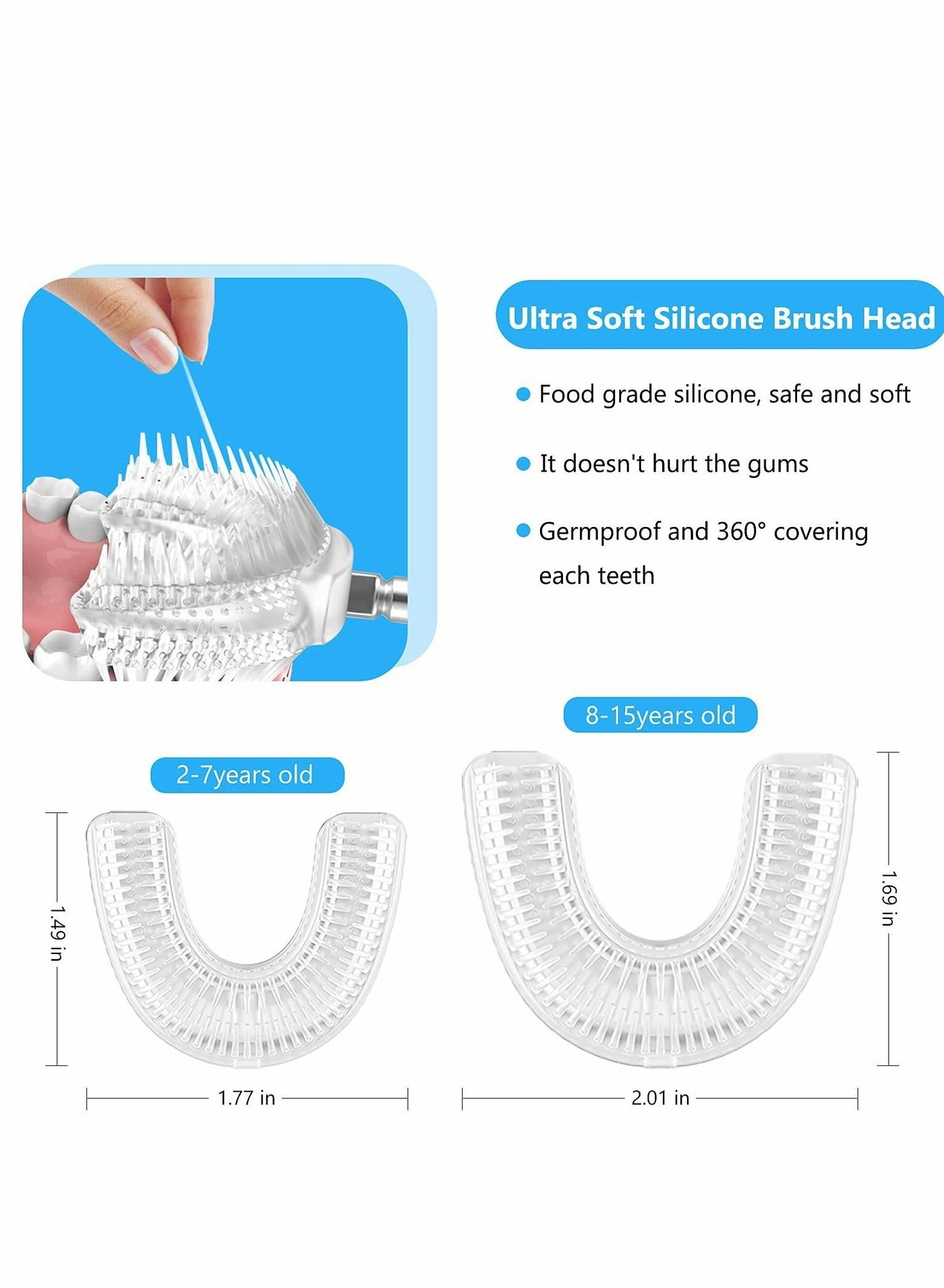 U Shaped Electric Toothbrush - Automatic 5 Modes IPX7