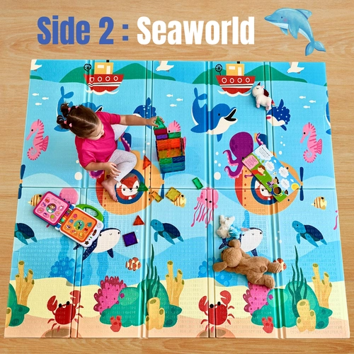 Baby Reversible & Foldable Playmat - Suitable for 0 months & above