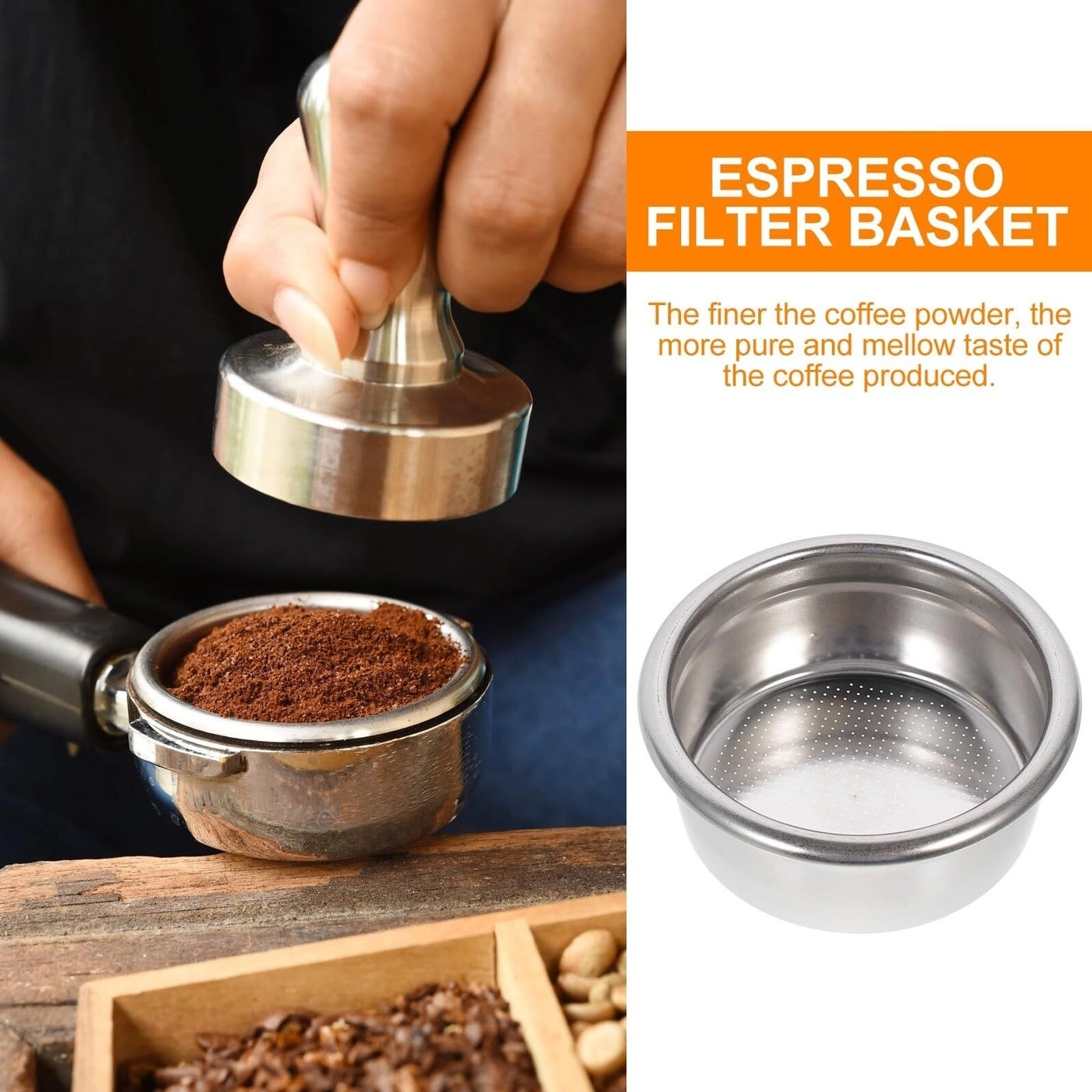Double Espresso Filter Basket - 58mm Stainless Steel