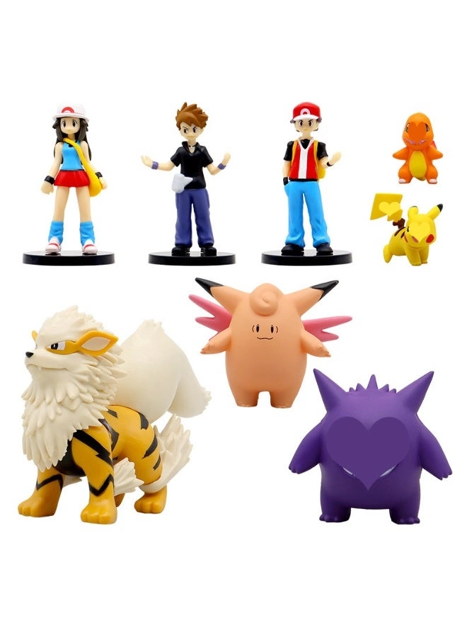 halamodo Anime Creature Action Figure Set - (QQ0409) 8 pcs