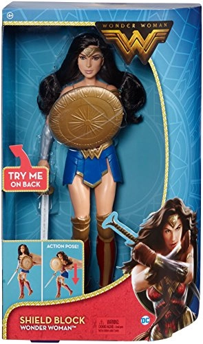 Wonder Woman Shield Block Doll - 12" Plastic Ages 6+