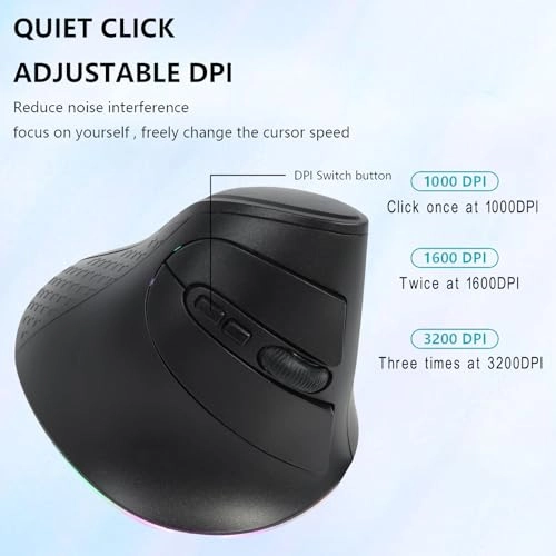Vertical Ergonomic Mouse - Bluetooth/USB