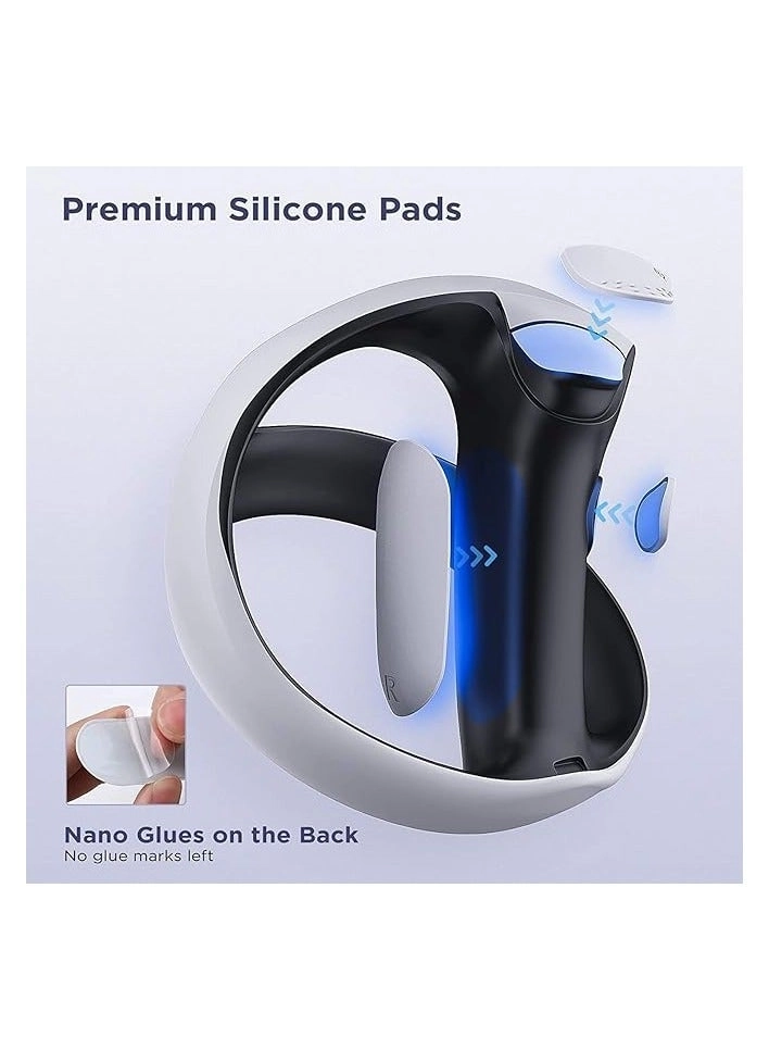 Protector Cover Set - Sweatproof Washable + Silicone Headset Cover + Face Cushion Cover Pad + Lens Dust Cover + Controller Thumb Grips - 2 Pack