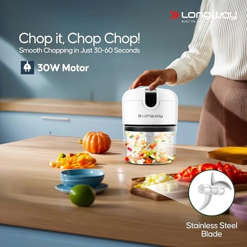 Slicer Rechargeable Mini Electric Chopper - 250ml USB Rechargeable