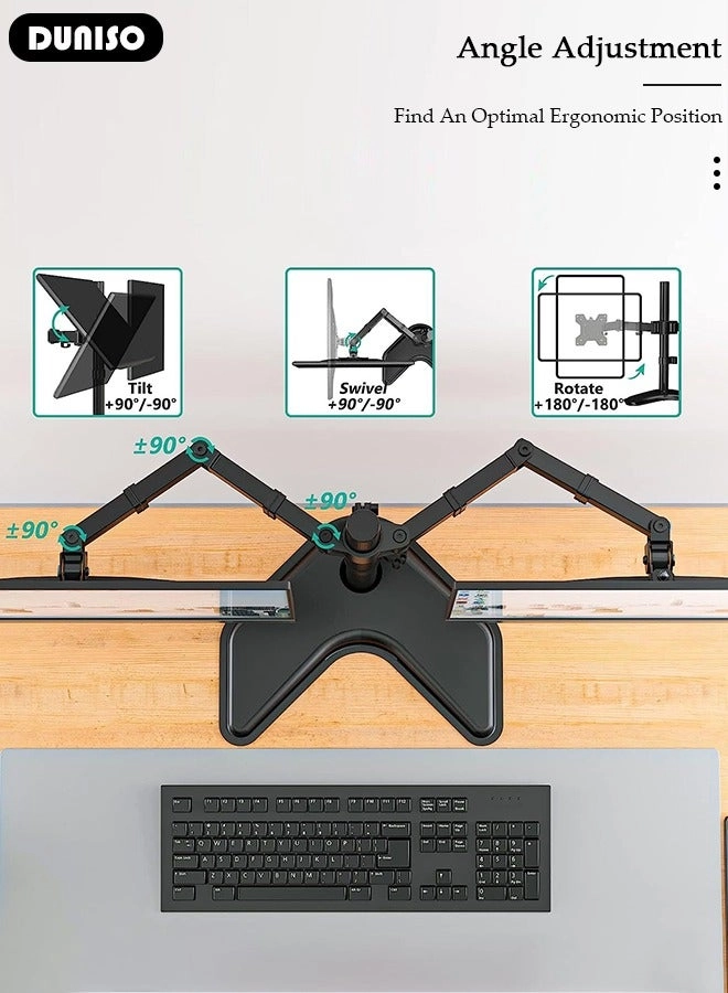 Dual Monitor Arm - 2 13-27 inch 75x75 mm 100x100 mm