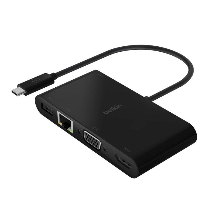 USB-C Multimedia + Charge Adapter - 100W Gigabit Ethernet