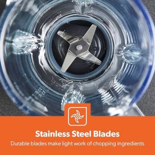 GSB44022UK - Glass Jug, 5 Speed with Pulse, Stainless Steel Blades