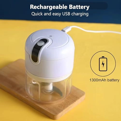 Mini Blender Food Chopper - 250ml USB-C Rechargeable