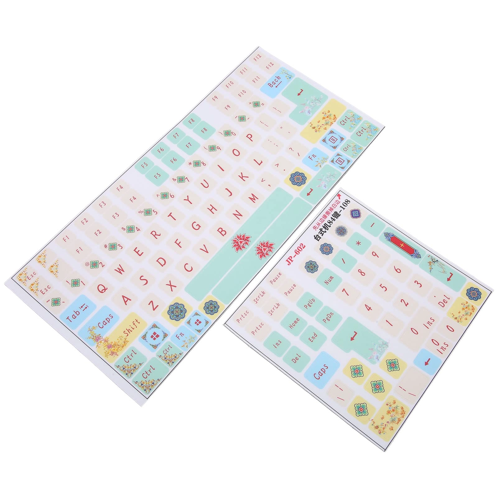 Yanmis Mechanical Keyboard Sticker - 2Pcs 84-108 Key