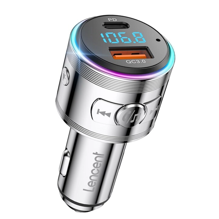 Lencent Car FM Transmitter - Bluetooth 5.3 Wireless