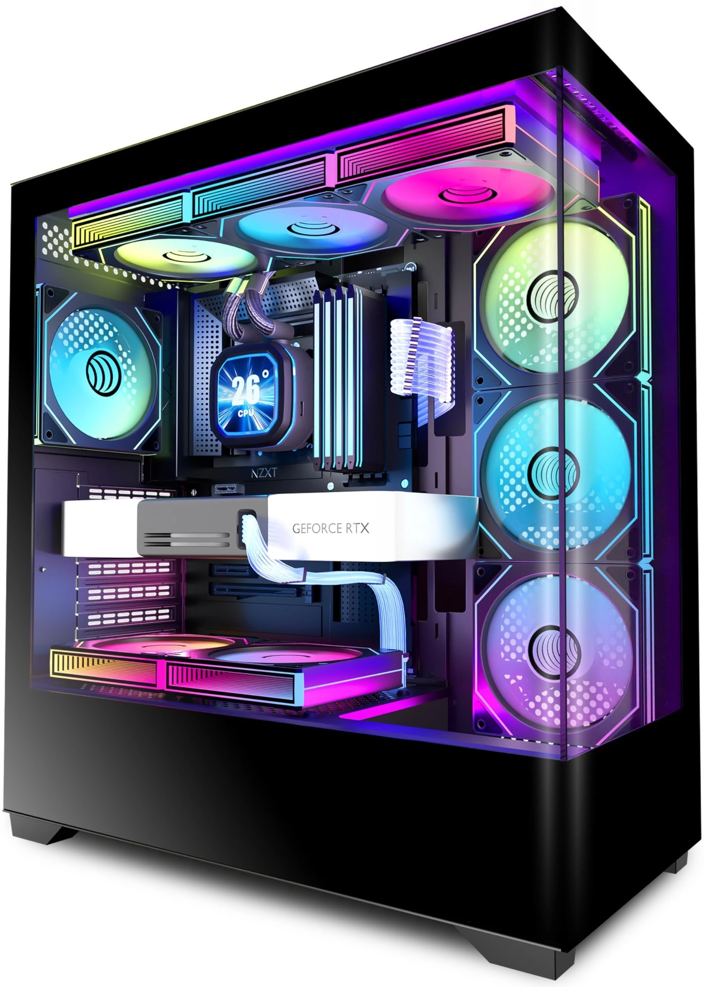 PC CASE ATX - Full-View Tempered Glass Mid Tower